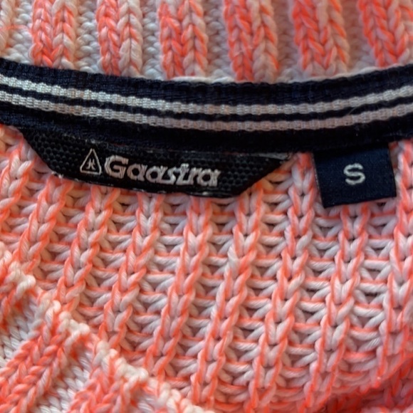 gaastra Cotton Knit Peachy/Pink White Crew Neck Sweater Size S - Picture 10 of 12